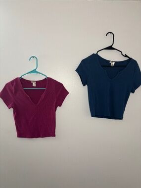 Bozzolo Crop Tops Pink and Blue Size M and L (Fit is similar)
